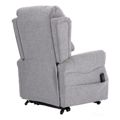 The Luxembourg - Dual Motor Riser Rec liner Mobility Chair - Cha Cha Dove Fabric Morris Living