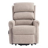 The Luxembourg - Dual Motor Riser Rec liner Mobility Chair in Cha Cha Oat Fabric Morris Living