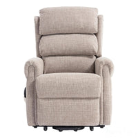 The Luxembourg - Dual Motor Riser Rec liner Mobility Chair in Cha Cha Oat Fabric Morris Living
