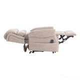 The Luxembourg - Dual Motor Riser Rec liner Mobility Chair in Cha Cha Oat Fabric Morris Living