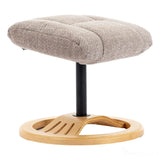 The Mandalay Swivel Recliner Chair & Footstool in ChaCha Oat Fabric Morris Living
