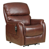 The Montreal - Dual Motor Riser Recliner Electric Mobility Lifting Chair in Chestnut Leather Morris Living - thumbnail 1