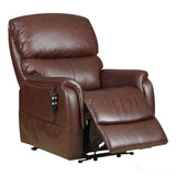 The Montreal - Dual Motor Riser Recliner Electric Mobility Lifting Chair in Chestnut Leather Morris Living - thumbnail 2