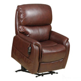 The Montreal - Dual Motor Riser Recliner Electric Mobility Lifting Chair in Chestnut Leather Morris Living