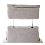 The Newton Swivel Recliner Chair & Matching Footstool – Beige Fabric - thumbnail 7