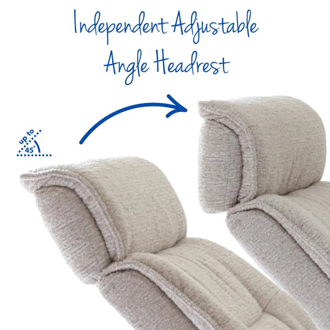 The Newton Swivel Recliner Chair & Matching Footstool – Beige Fabric - Morris Living - image 10