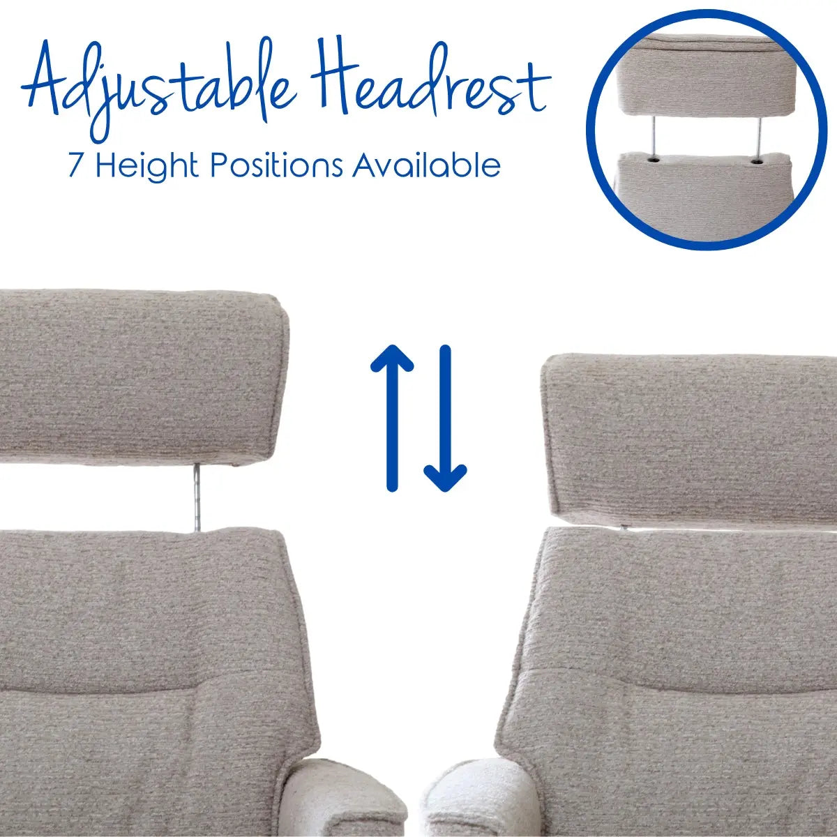The Newton Swivel Recliner Chair & Matching Footstool – Beige Fabric - Morris Living