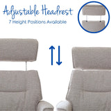 The Newton Swivel Recliner Chair & Matching Footstool – Beige Fabric - Morris Living - thumbnail 11