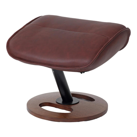 The Newton Swivel Recliner Chair & Matching Footstool – Chestnut Leather - image 9