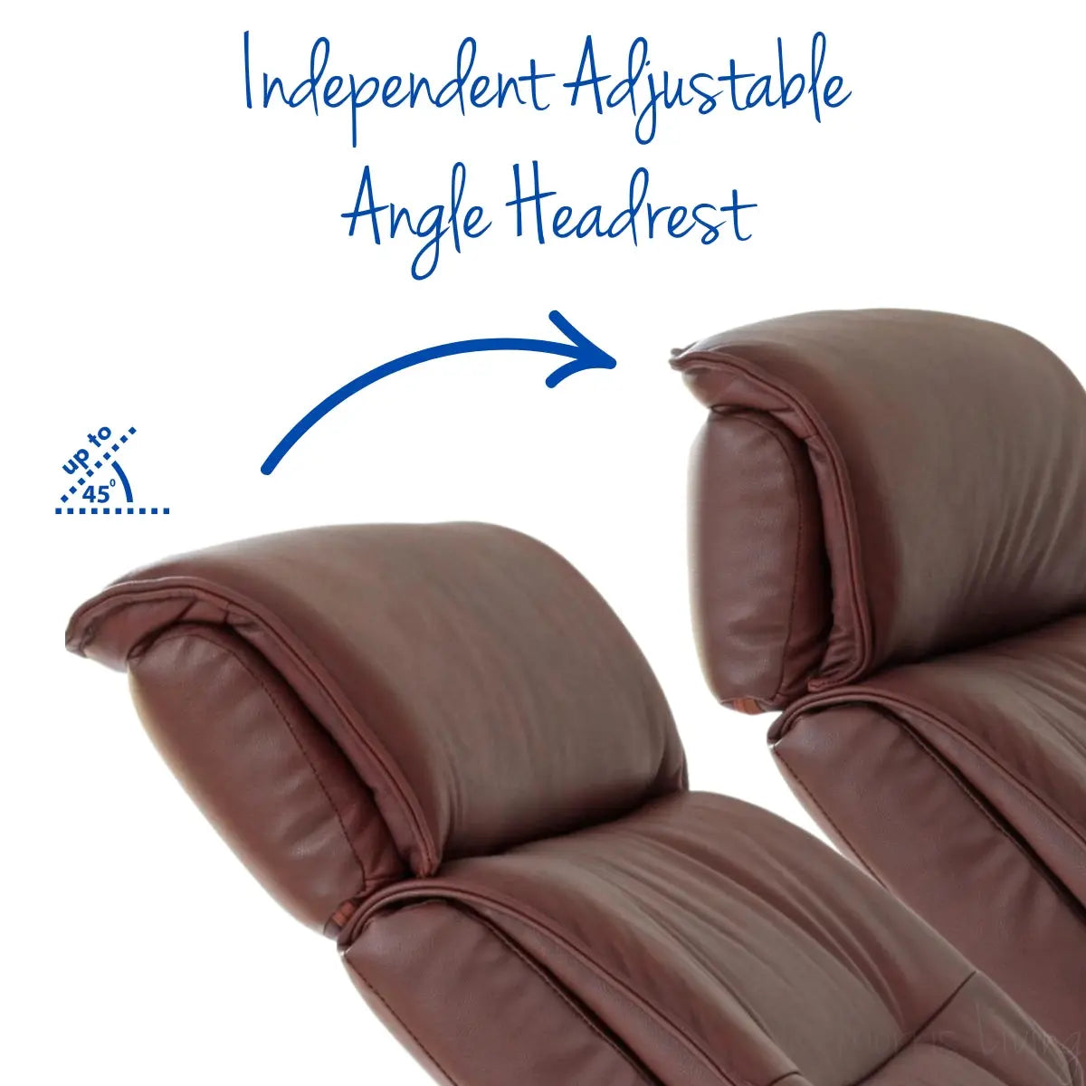 The Newton Swivel Recliner Chair & Matching Footstool – Chestnut Leather Morris Living