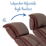 The Newton Swivel Recliner Chair & Matching Footstool – Chestnut Leather Morris Living - thumbnail 10