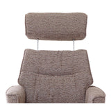 The Newton Swivel Recliner Chair & Matching Footstool – Mink Fabric - thumbnail 5