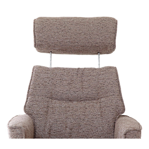 The Newton Swivel Recliner Chair & Matching Footstool – Mink Fabric - image 5