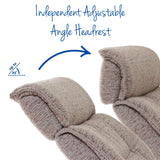 The Newton Swivel Recliner Chair & Matching Footstool – Mink Fabric Morris Living - thumbnail 9