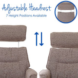 The Newton Swivel Recliner Chair & Matching Footstool – Mink Fabric Morris Living - thumbnail 10