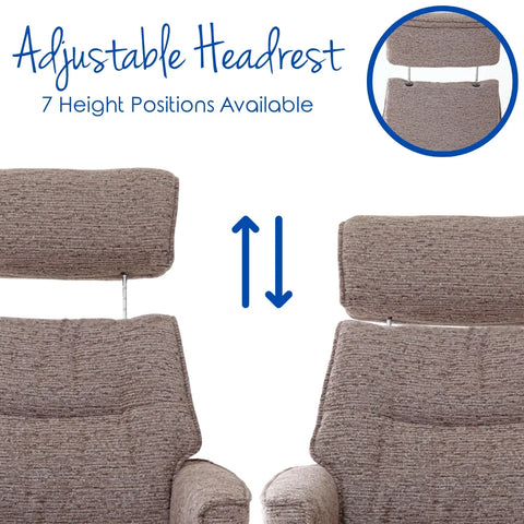 The Newton Swivel Recliner Chair & Matching Footstool – Mink Fabric Morris Living - image 10