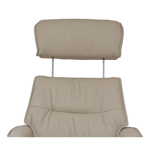 The Newton Swivel Recliner Chair & Matching Footstool – Mushroom Leather - image 6