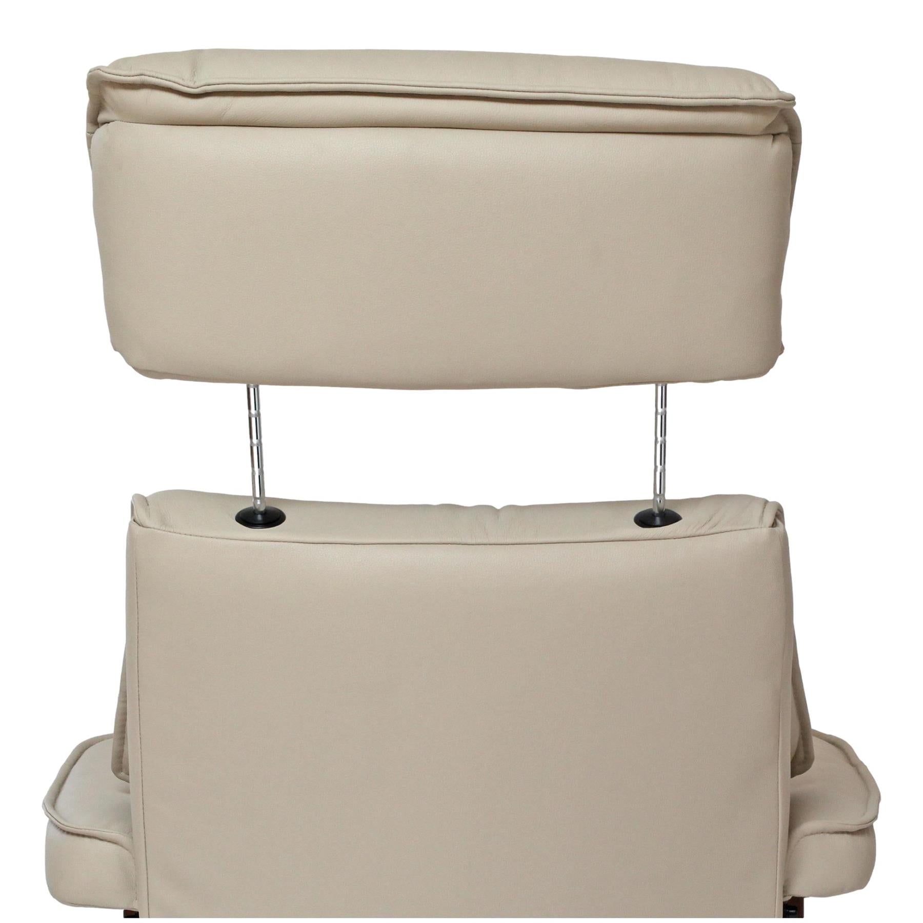 The Newton Swivel Recliner Chair & Matching Footstool – Mushroom Leather