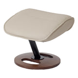 The Newton Swivel Recliner Chair & Matching Footstool – Mushroom Leather - thumbnail 9