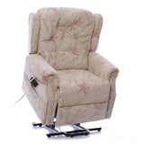 The Oldbury Riser Recliner / Lift & Tilt Chair, Beige Fabric with USB Charging Morris Living