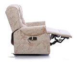 The Oldbury Riser Recliner / Lift & Tilt Chair, Beige Fabric with USB Charging Morris Living