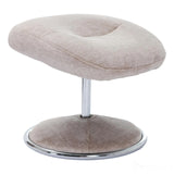 The Paddington - Swivel Recliner Chair & Matching Footstool in Champagne Fabric Morris Living