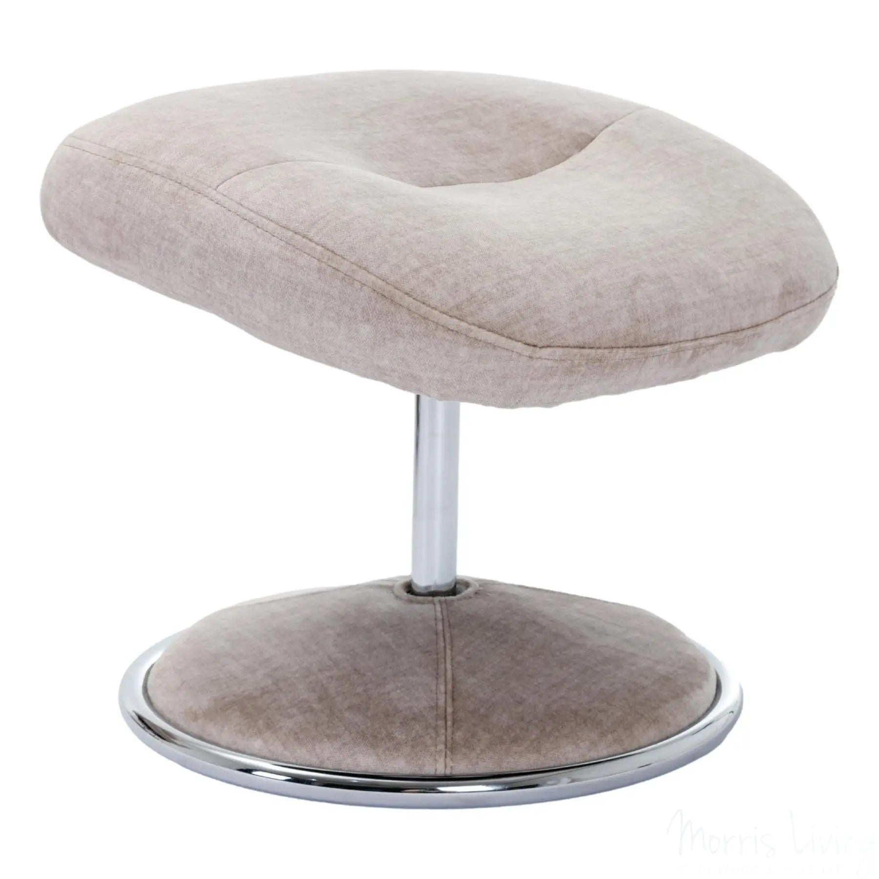The Paddington - Swivel Recliner Chair & Matching Footstool in Champagne Fabric Morris Living