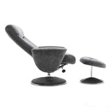 The Paddington - Swivel Recliner Chair & Matching Footstool in Graphite Grey Fabric Morris Living - thumbnail 6
