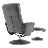 The Paddington - Swivel Recliner Chair & Matching Footstool in Graphite Grey Fabric Morris Living - thumbnail 8