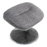 The Paddington - Swivel Recliner Chair & Matching Footstool in Graphite Grey Fabric Morris Living - thumbnail 10