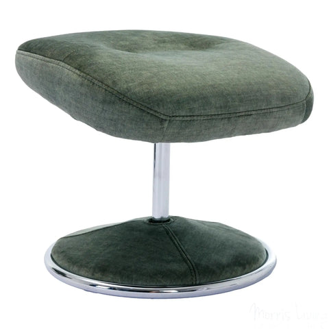 The Paddington - Swivel Recliner Chair & Matching Footstool in Moss Green Fabric Morris Living - image 7