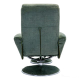 The Paddington - Swivel Recliner Chair & Matching Footstool in Moss Green Fabric Morris Living - thumbnail 8