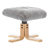 The Paris Swivel Recliner Chair & Footstool in Lille Charcoal Fabric Morris Living