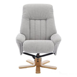 The Paris Swivel Recliner Chair & Footstool in Lille Cloud Fabric Morris Living - thumbnail 3