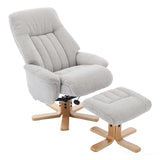 The Paris Swivel Recliner Chair & Footstool in Lille Cloud Fabric Morris Living - thumbnail 4