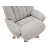 The Paris Swivel Recliner Chair & Footstool in Lille Cloud Fabric Morris Living - thumbnail 8