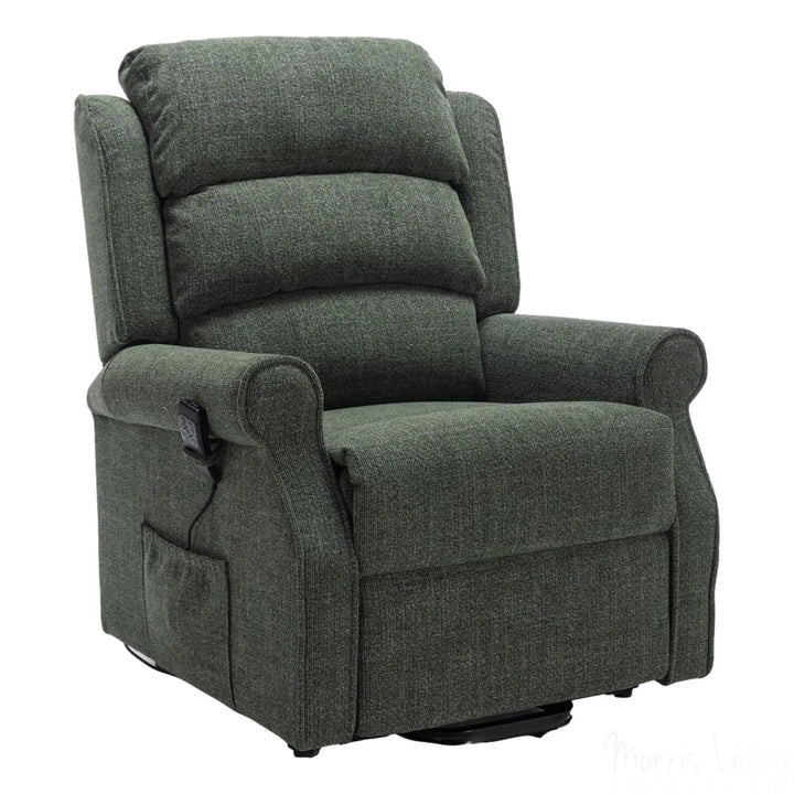 The Perth - Dual Motor Riser Recliner Mobility Chair in Fern Green Fabric Morris Living - image 1