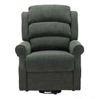 The Perth - Dual Motor Riser Recliner Mobility Chair in Fern Green Fabric Morris Living