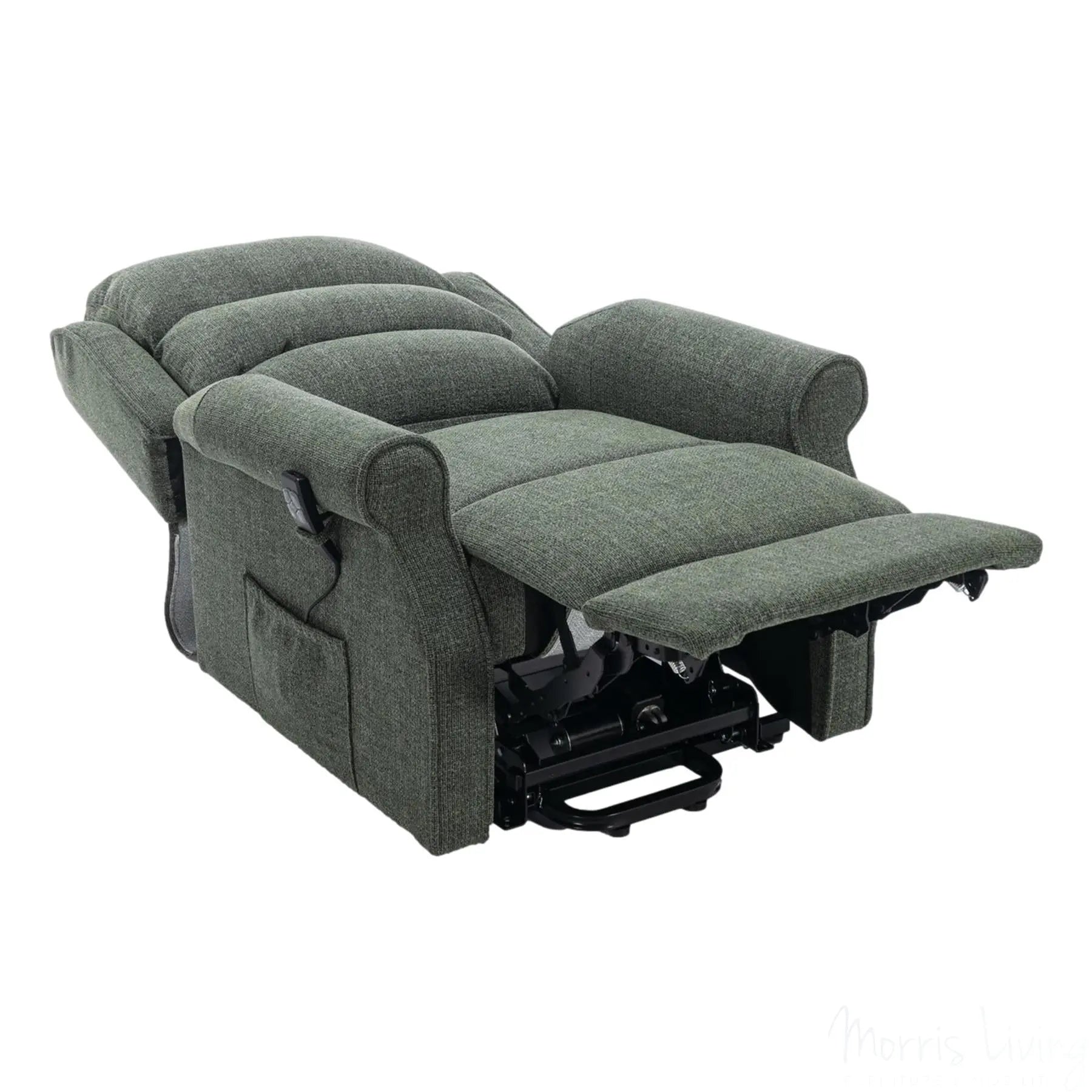 The Perth - Dual Motor Riser Recliner Mobility Chair in Fern Green Fab ...