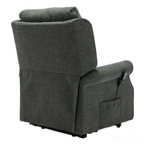 The Perth - Dual Motor Riser Recliner Mobility Chair in Fern Green Fabric Morris Living - image 9