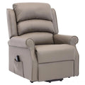 The Perth - Dual Motor Riser Recliner Mobility Chair in Grey Plush Faux Leather - Refurbished Morris Living