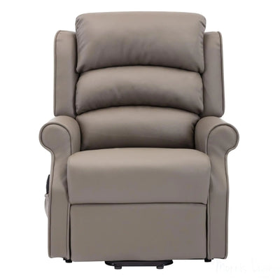The Perth - Dual Motor Riser Recliner Mobility Chair in Grey Plush Faux Leather - Refurbished Morris Living