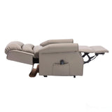 The Perth - Dual Motor Riser Recliner Mobility Chair in Grey Plush Faux Leather - Refurbished Morris Living