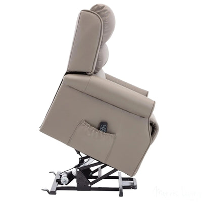 The Perth - Dual Motor Riser Recliner Mobility Chair in Grey Plush Faux Leather - Refurbished Morris Living