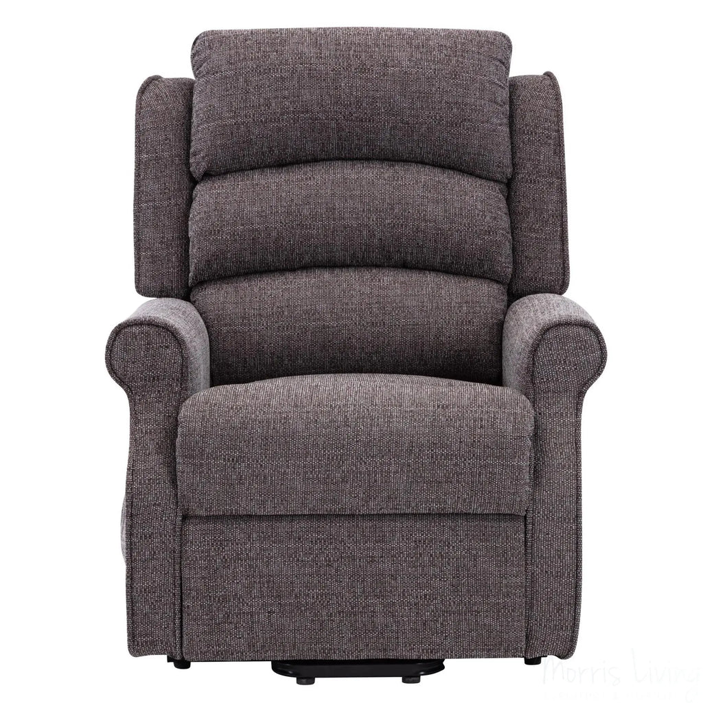 The Perth - Dual Motor Riser Recliner Mobility Chair in Lisbon Grey Fabric Morris Living