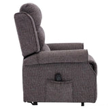 The Perth - Dual Motor Riser Recliner Mobility Chair in Lisbon Grey Fabric Morris Living - thumbnail 3
