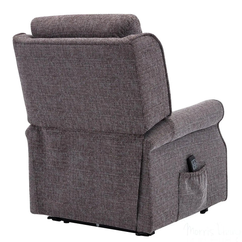 The Perth - Dual Motor Riser Recliner Mobility Chair in Lisbon Grey Fabric Morris Living - image 4