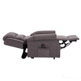 The Perth - Dual Motor Riser Recliner Mobility Chair in Lisbon Grey Fabric Morris Living - thumbnail 6