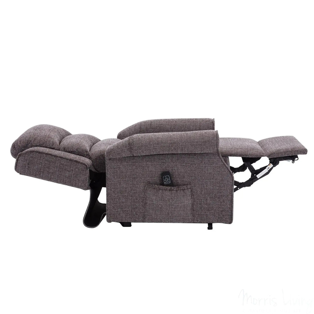 The Perth - Dual Motor Riser Recliner Mobility Chair in Lisbon Grey Fabric Morris Living
