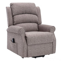The Perth - Dual Motor Riser Recliner Mobility Chair in Lisbon Mocha Fabric Morris Living